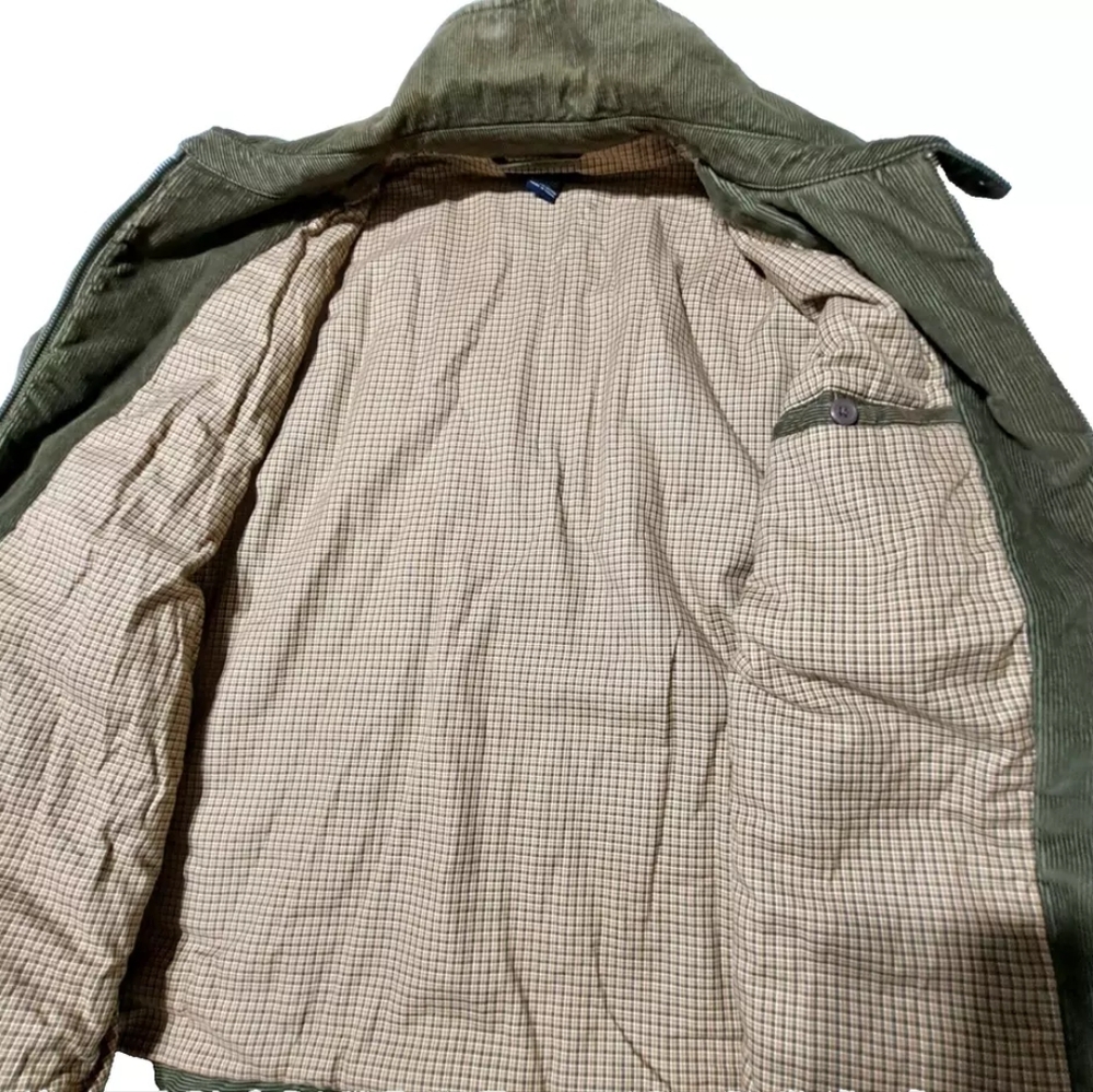 Corduroy VINTAGE Daniel Cremieux Golf Jacket Harrington Full Zip pockets outdoor - Picture 5 of 11